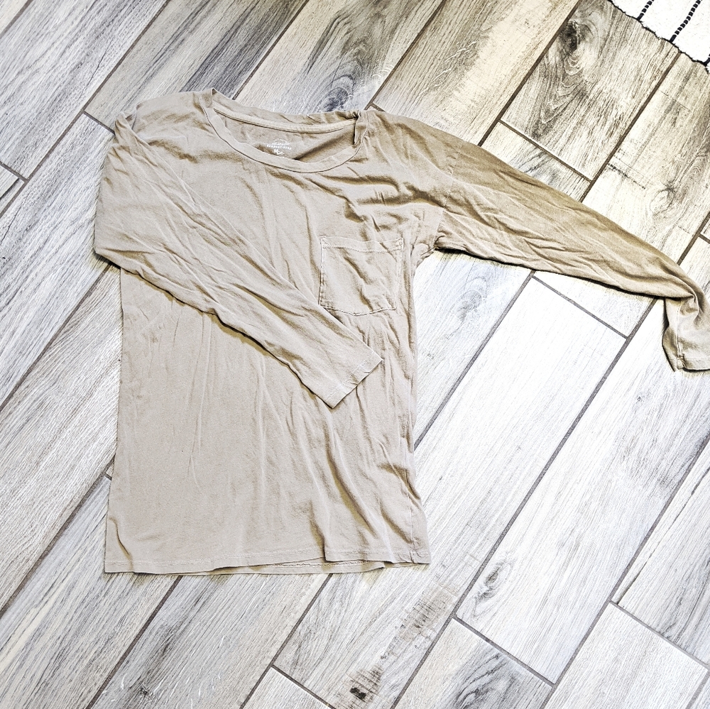 J Crew long sleeve T-shirt, olive green, small